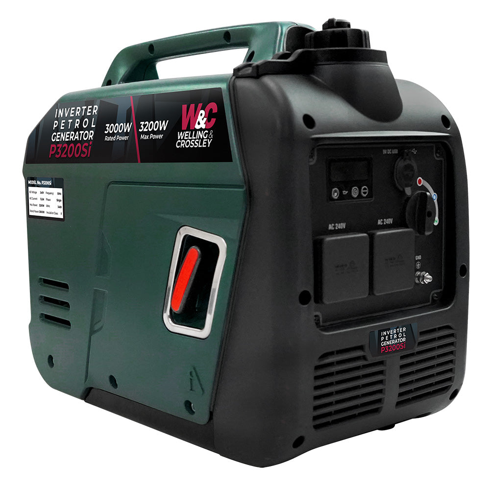 3.8kVA (3200W) Welling & Crossley Petrol Inverter Generator WC-P3200Si