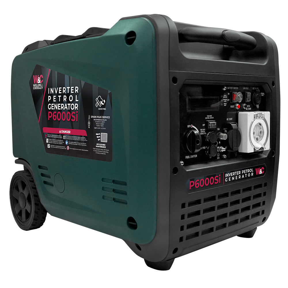 7.2kVA (6000W) Welling & Crossley Petrol Inverter Generator WC-P6000Si - view 2