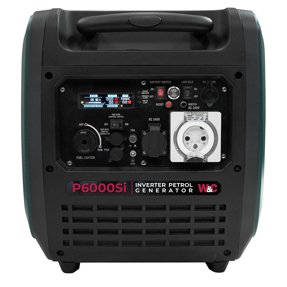 7.2kVA (6000W) Welling & Crossley Petrol Inverter Generator WC-P6000Si - view 3