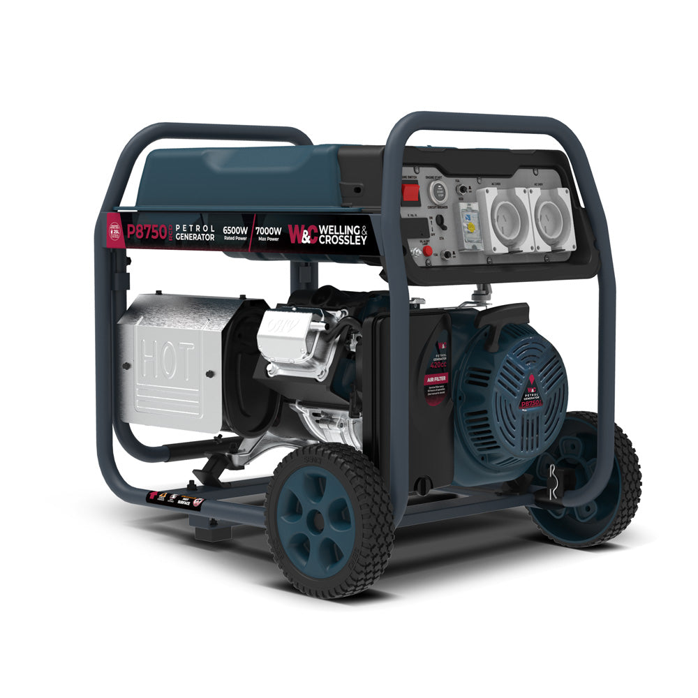 8.75kVA Welling & Crossley RCD Petrol Generator WC-P8750RCD