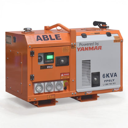 6kVA ABLE Yanmar Low Profile Diesel Generator FP6LY