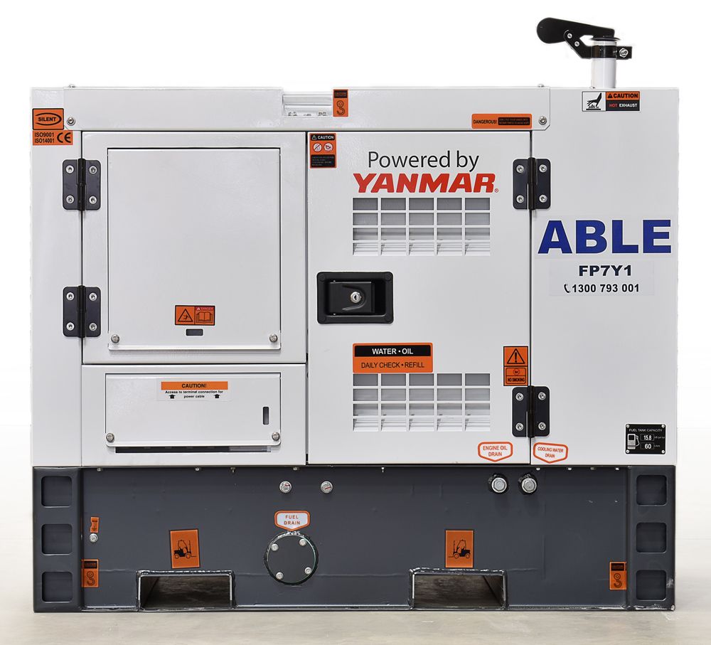 7kVA ABLE Yanmar Diesel Generator FP7Y1 - view 2