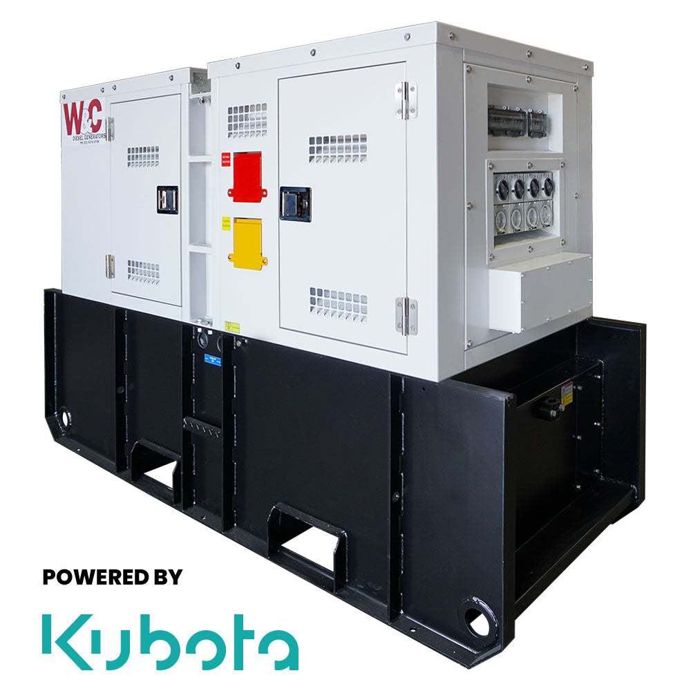 25kVA Three Phase Welling & Crossley Kubota Hire Spec Standby Diesel Generator with 400L Tank ED25KYE/3H
