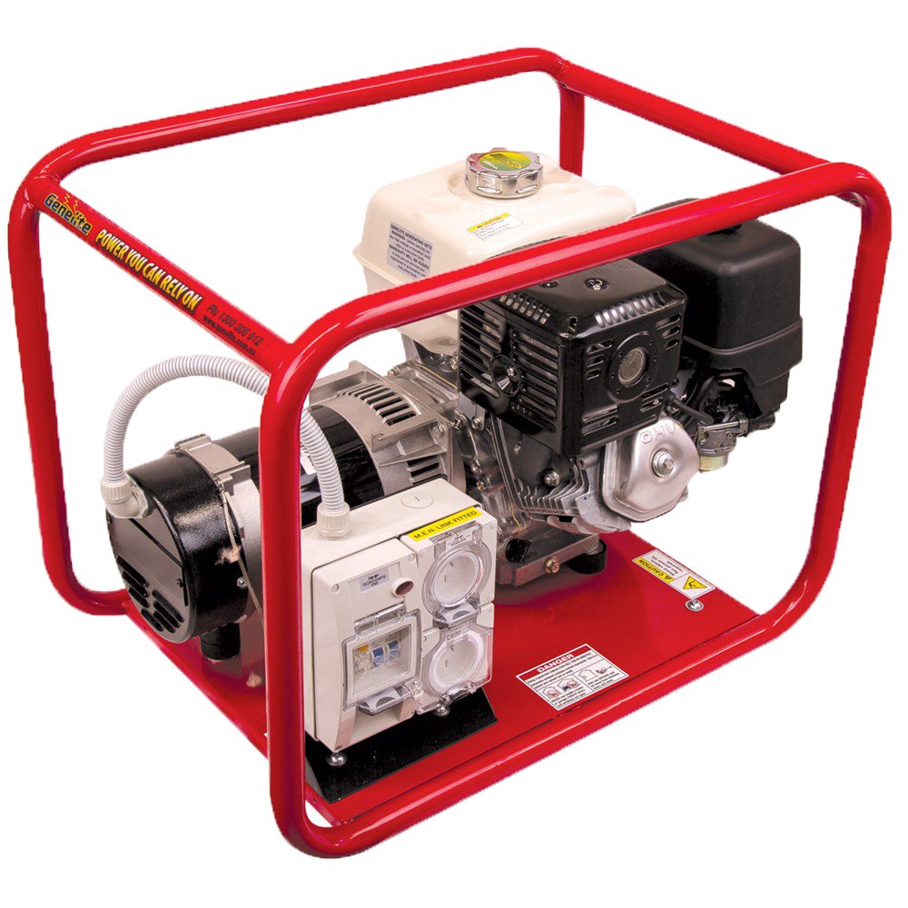 7.5kVA Honda GH6000EH, Hire Spec