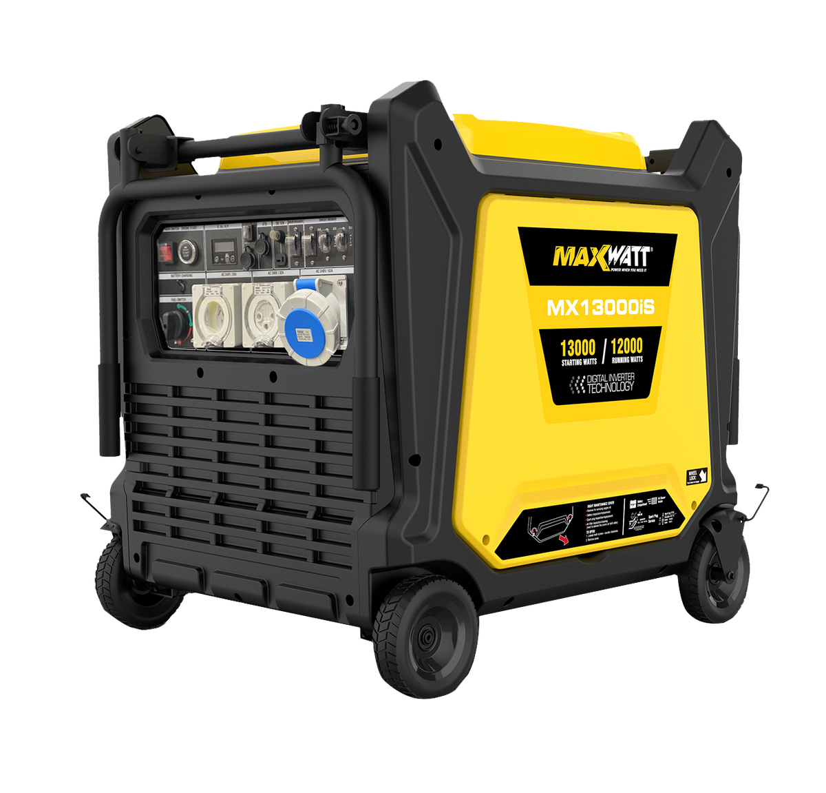 15.6kVA (13000W) MaxWatt Petrol Inverter Generator MX13000IS