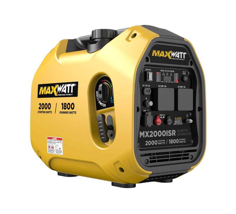 MaxWatt MX2000ISR 2.4kVA inverter generator, front angle