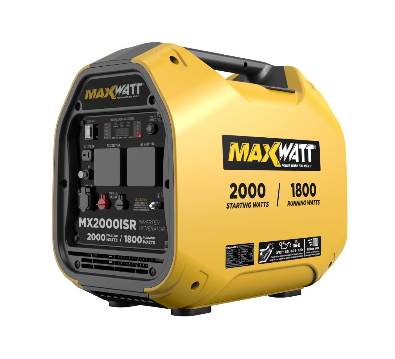 2.4kVA 2000W MaxWatt Petrol Inverter Generator MX2000ISR