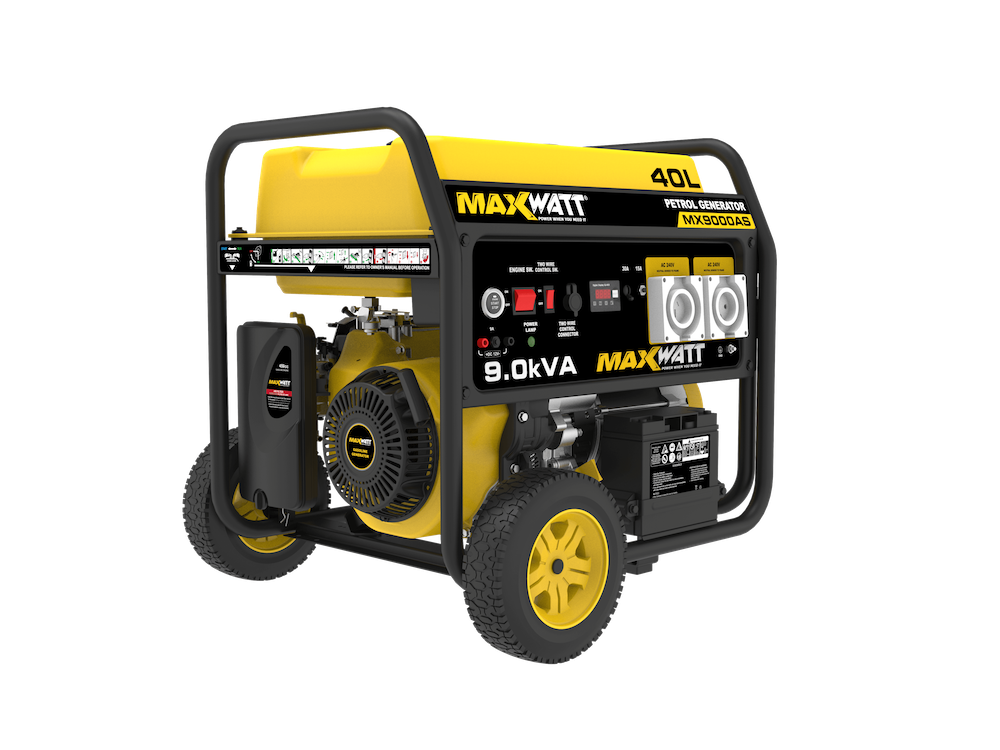 9kVA 7500W MaxWatt Petrol Generator MX9000AS