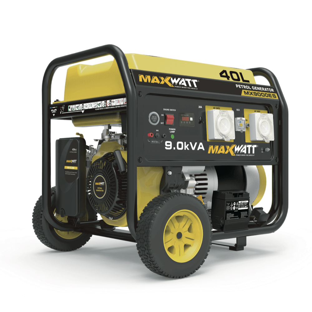 9kVA 7500W MaxWatt Petrol Generator MX9000ES