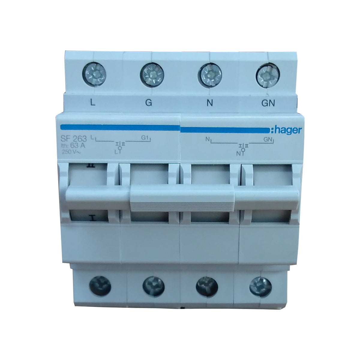 Welling & Crossley 63A Single Phase Manual Transfer Switch