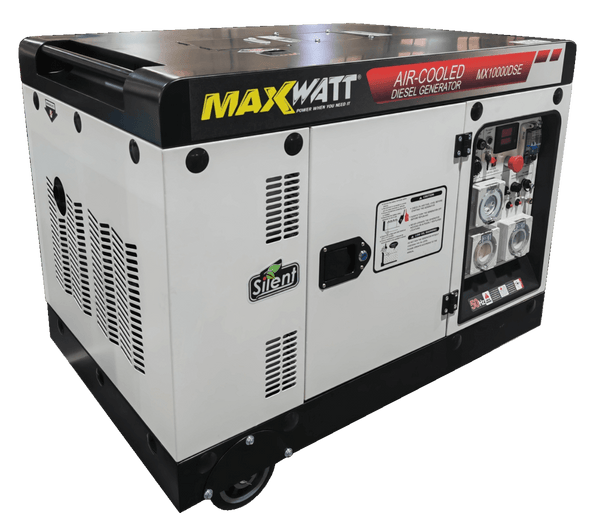 MaxWatt MX10000DSE 10kVA diesel generator, front angle