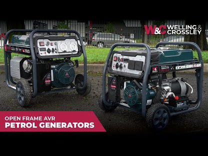 Welling & Crossley open frame AVR petrol generator range video
