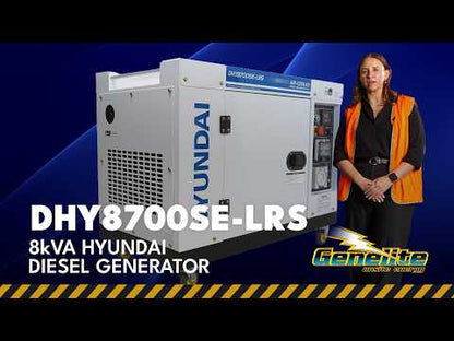 Hyundai DHY8700SE-LRS 8kVA diesel generator video