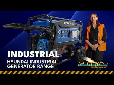 Hyundai industrial petrol generator range video: HY4100L, HY7000LEK, HY9000LEK and HY10000LEK