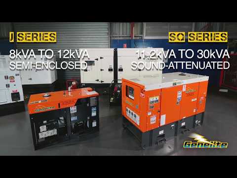Kubota SQ and J series diesel generator range video